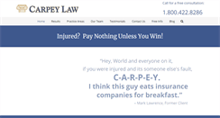 Desktop Screenshot of carpeylaw.com